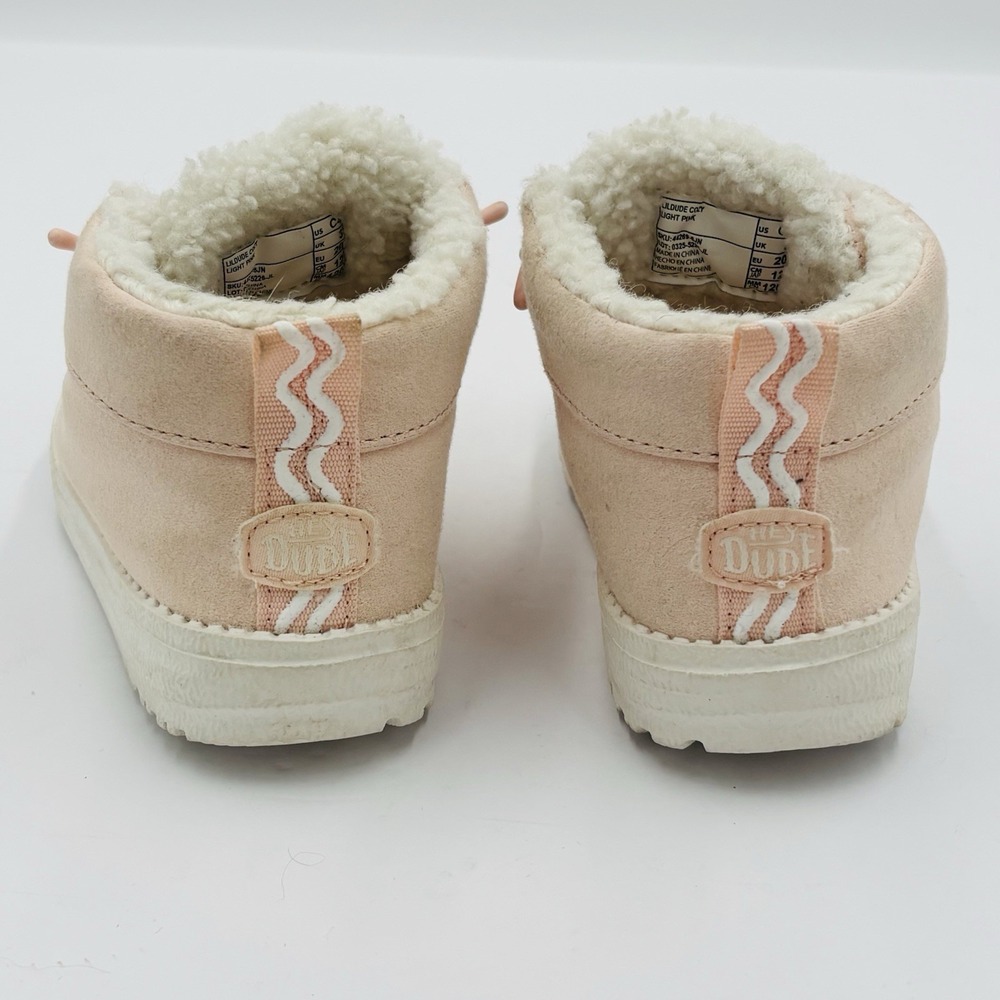 Hey Dude Lil Dude Cozy Pink Girls Slip-On Shoes Size US C4 Toddlers Sherpa Lined - Picture 9 of 12